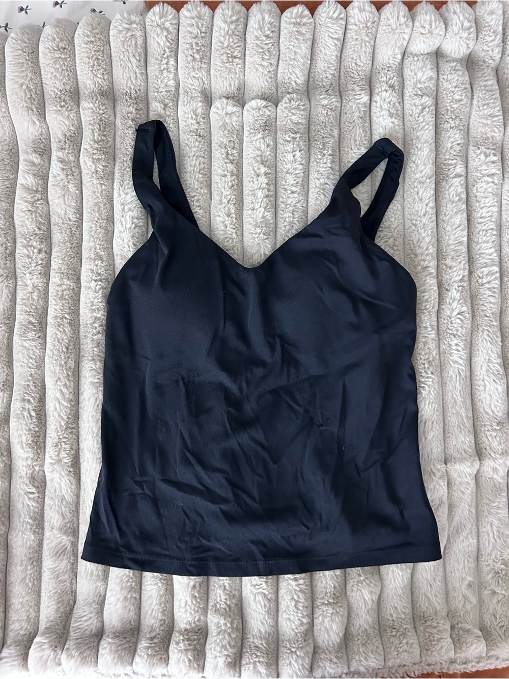 aerie Black V-Neck Tank with Wide Straps